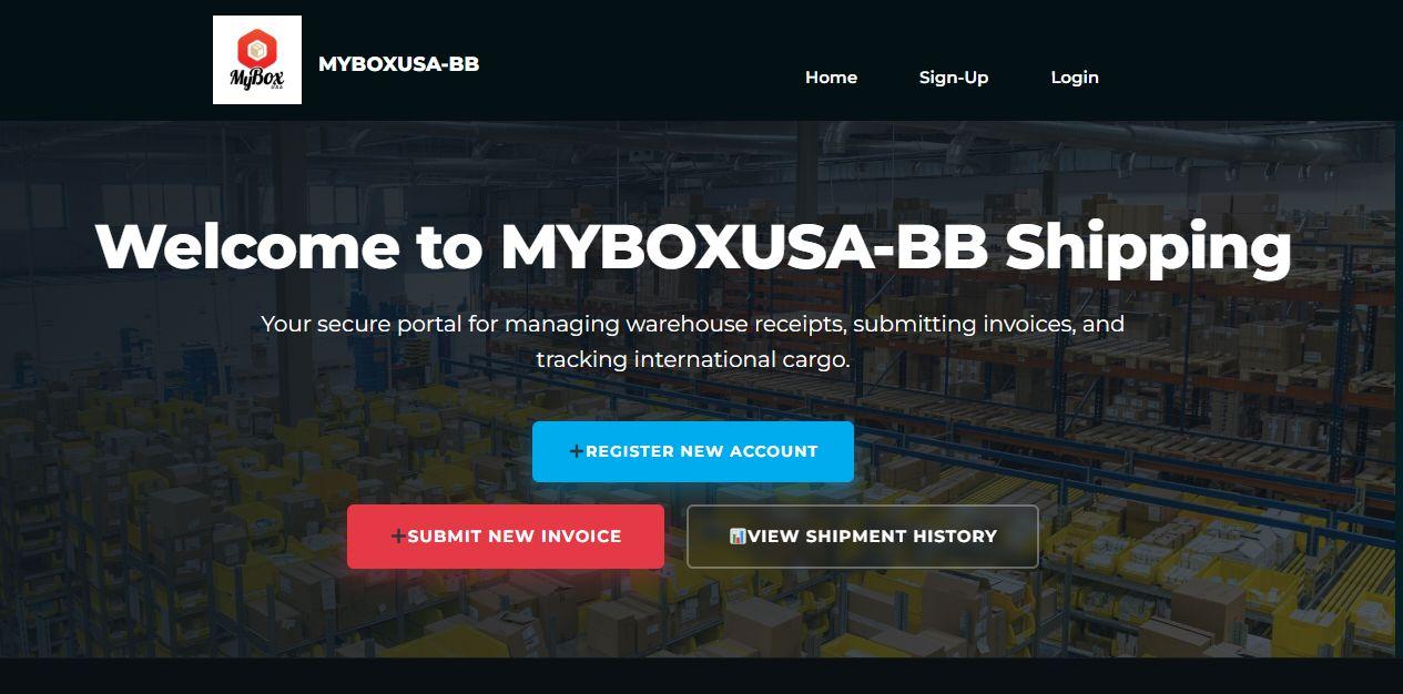 MyBoxUSA Logistics Operations Dashboard — static website preview